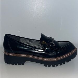 Jellypop Sz 8 Women’s Y2K Inspired Black Patent Platform Loafer, Like New #y2k